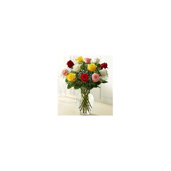 12-dozen-multi-colored-roses-in-a-vase