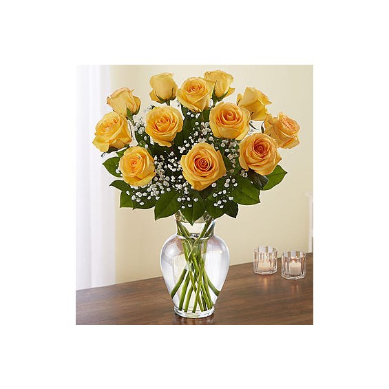 a-dozen-classic-yellow-roses-in-a-vase