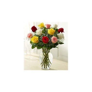 12-dozen-multi-colored-roses-in-a-vase