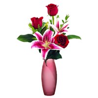 3-rose-with-stargazer-lily-in-a-vase