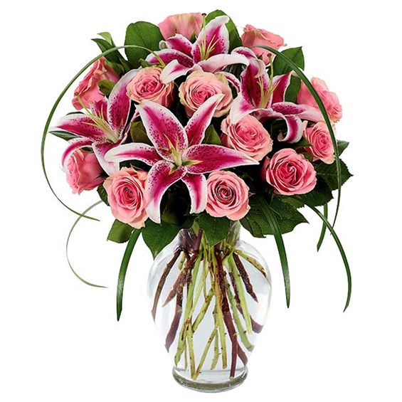 Sophisticated Rose &amp; Stargazer Bouquet (BF416-11KM)