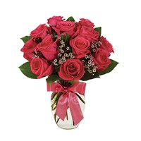 Hot pink rose bouquet (BF240-11KM)