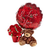 "You Lift My Heart" flower bouquet for Valentine's Day (BF380-11K)