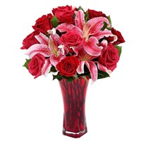 Raspberry red kisses flower bouquet (BF388-11K)