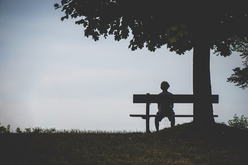 alone-backlit-bench-sympathy